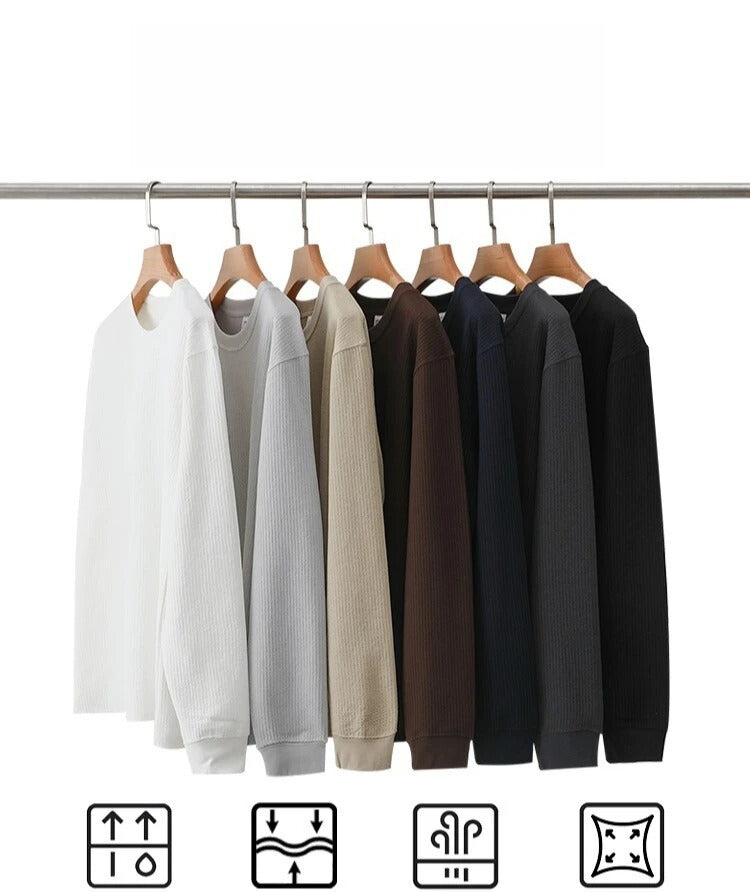 Oversized Waffle Knit Sweatshirts