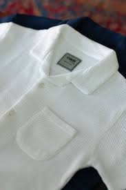 Waffle Knit Cuban Collar Shirts