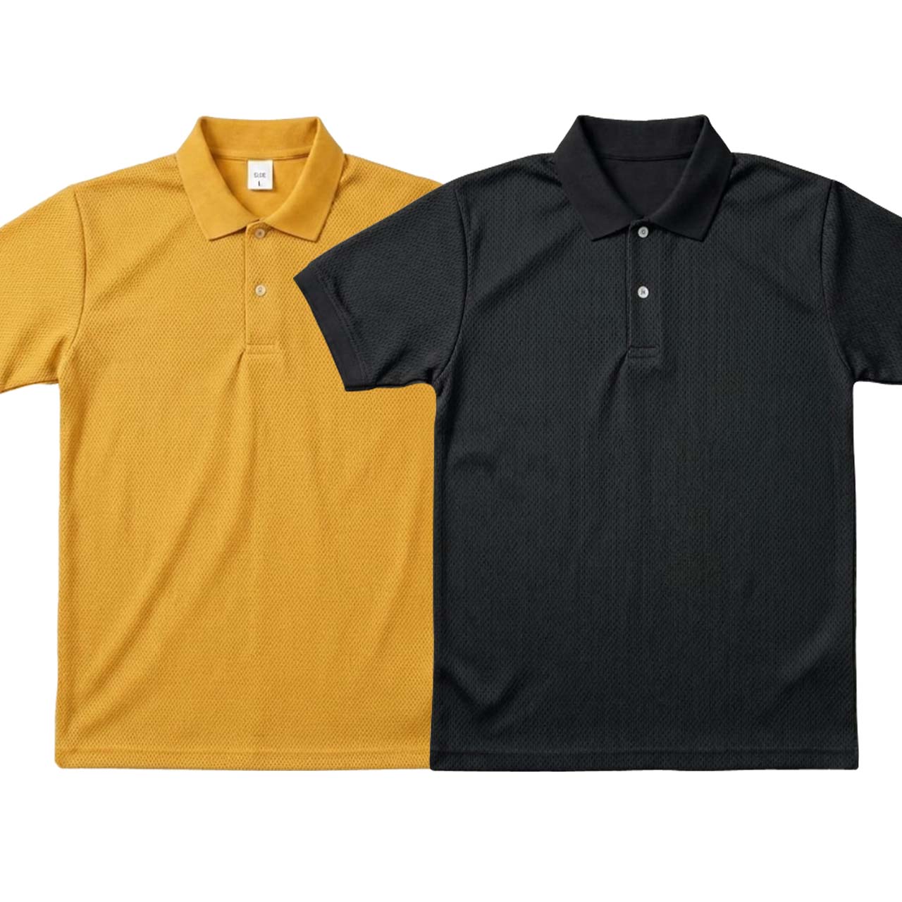 Pack of 2 Polo Half Sleeve T-Shirts – Black & Yellow
