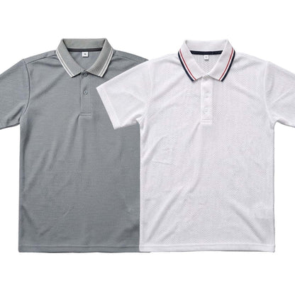 Pack of 2 Polo Half Sleeve T-Shirts – White & Grey