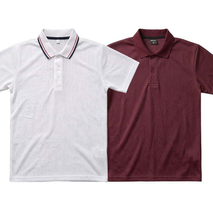 Pack of 2 Polo Half Sleeve T-Shirts – White & Maroon