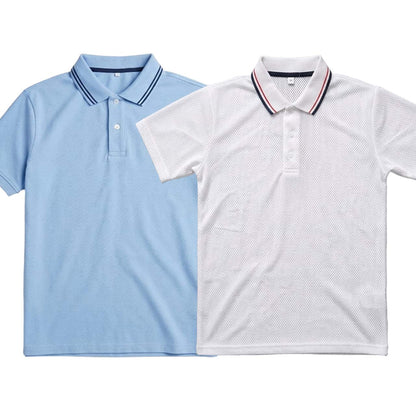 Pack of 2 Polo Half Sleeve T-Shirts – White & Sky Blue